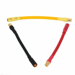 5.5mm Female Banana to 6.5mm Male Bullet Motor Control ESC 10# 4" Extension Wire - Picture 1 of 2