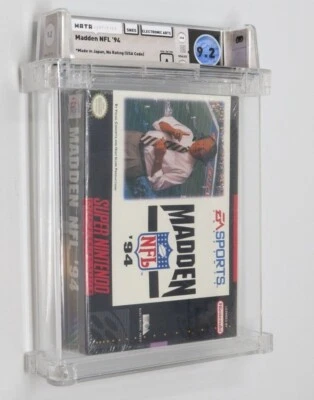 Madden '94 NFL Football Super Nintendo Factory Sealed Video Game Wata Graded 9.2 - Image 1 of 4