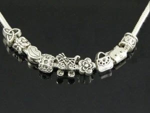 Wholesale 100 Bulk Lots Tibetan Silver Mix Beads Fit Charm Bracelet ZY014 - Picture 1 of 9