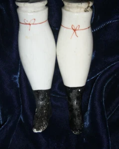 Antique rare LARGE glazed china doll legs for shoulder head china doll - Picture 1 of 4