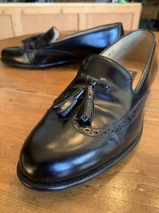 Mocasines con borla punta de ala negros Nordstroms Shop para hombre 8,5 M - Imagen 1 de 10