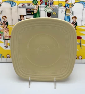 Fiesta Retired Square Luncheon Plate 9 1/4" Ivory Beige - Picture 1 of 3