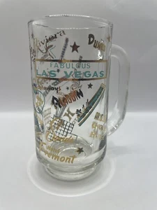 Vintage Fabulous Las Vegas Glass Mug Hotel Casino Landmarks - Picture 1 of 8