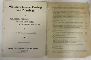 Miniature Engine Castings and Drawings No. 50 Miniature Engine Laboratories - Picture 1 of 9