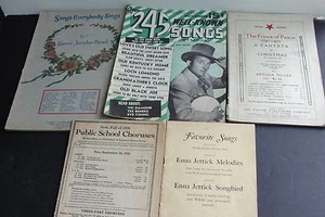 Vintage Set of (5) Original 1900’s Song & Sheet Music Booklets. RARE. - Picture 1 of 12