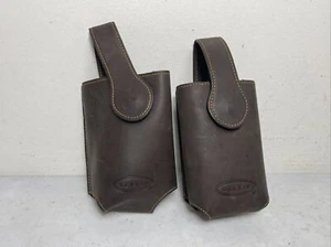 (x2) Lot of Belkin Leather Walkie Talkie Ham Radio Case Holster - Picture 1 of 3