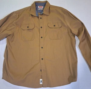 Wrangler Flex For Comfort Button Down Shirt Brown Long Sleeve XL Classic Fit - Picture 1 of 14