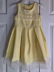 Jessica Ann Easter dress girls Size 6 Yellow lace layers - Picture 1 of 4