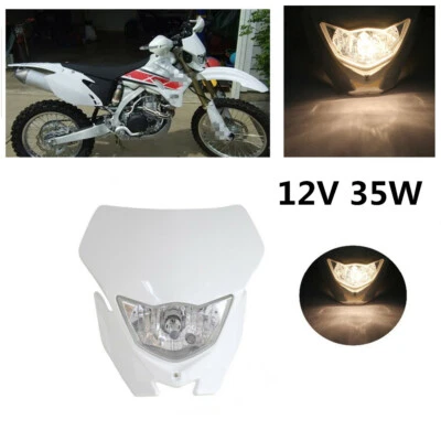 White Motocross Off Road Headlight Fairing For Yamaha WR450F YZ YZF TW TTR DR RM - Image 1 of 4