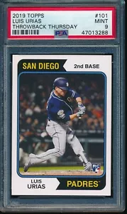 2019 Topps Throwback Thursday #101 Luis Urias RC SP PSA 9 Mint Rookie Card - Picture 1 of 2