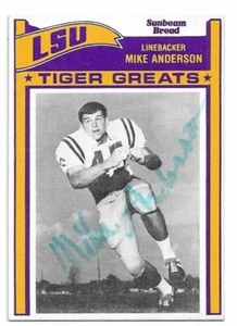 MIKE ANDERSON Autographed Signed 1983 Sunbeam Football card #61 LSU Tigers COA - Picture 1 of 1