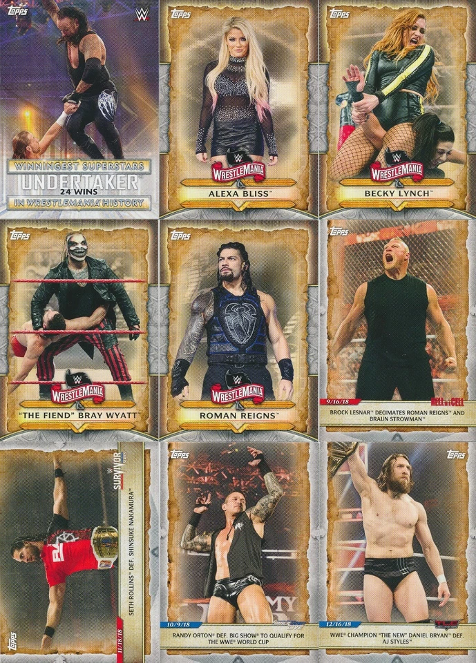 2020 Topps WWE Road to Wrestlemania BASE ROSTER WINNINGEST cards Pick From List - Image 1 of 1