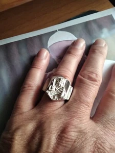 POPE FRANCIS St. Peter's Fisherman ring sterling silver 925-artisan product - Picture 1 of 9