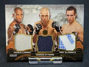 2014 George St Pierre UFC Topps TRIPLE THREADS Combo RELIC PATCH SP # /36 - Picture 1 of 3