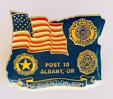 Post 10 Albany Oregon Convention 2001 Pin Badge American Legion (K24)