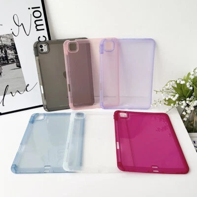 Candy Clear Case Cover With Pencil Holder For iPad Air/Pro 11 Air 5/4 10/9/8/7th - Image 1 of 4