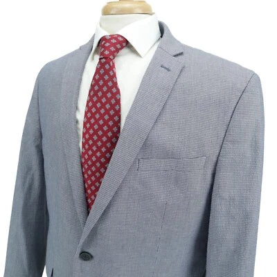 Blazer Abrigo Deportivo Bar III Calce Ajustado Azul Pizarra Claro Algodón Elástico Chaqueta 44R Foto 1 de 4