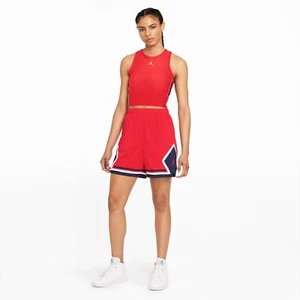Nike Air Jordan Women's Plus Size 2X Jumpman Essential Diamond Mesh Shorts NWT  - Picture 1 of 5
