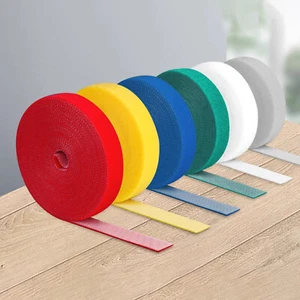 10mm/15mm/20mm/25mm Hook & Loop Sew On Tape Colours - Picture 1 of 12