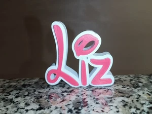 LIZ PERSONALIZE DISNEY NAME PLATE SIGN CUSTOM DOOR TAG STYLE FONT WALL BEDROOM - Picture 1 of 1