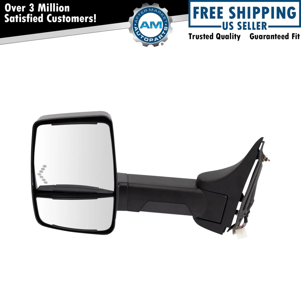 Espejo de Remolque Potencia Calefacción LED Señal Suave Negro Lado del Conductor LH para GM Van Foto 1 de 4