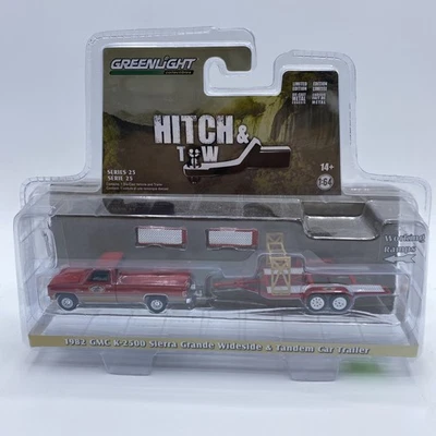 Greenlight 32250B 1982 GMC K-2500 Sierra Grande Wideside w/Trailer 1:64  - Image 1 of 2