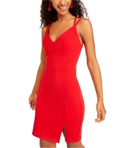 Sequin Hearts Womens Slim Bodycon Dress, red, Juniors, 0 - Picture 1 of 1