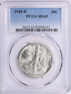 1945-D Liberty Walking Half Dollar PCGS MS-65 - Mint State 65 - Picture 1 of 4