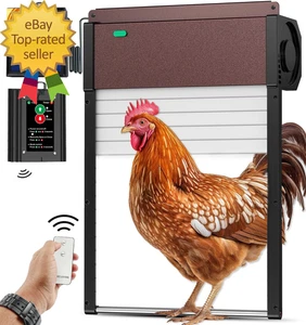 Automatic Chicken Coop Door Solar Powered Auto Chicken Door with Remote - Picture 1 of 3