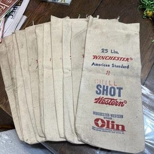 6 Winchester American Standard 25 Lbs. Empty Canvas Shot Ammo Bag Olin - Picture 1 of 2
