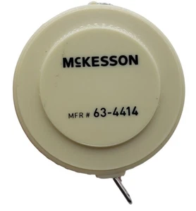 Mini cinta métrica de tela retráctil McKesson publicidad de doble cara vintage - Imagen 1 de 4
