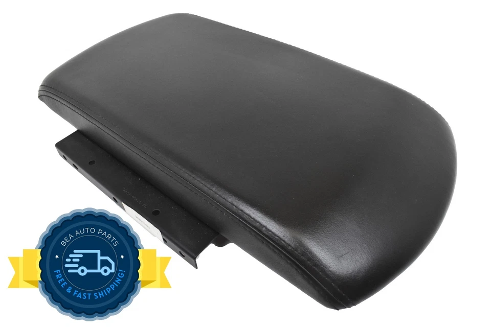 2004-2010 Infiniti QX56 Rear Center Console Black Leather Armrest Lid Cover OEM - Imagem 1 de 4