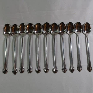 11 Iced Tea Spoons Oneida Bancroft Stainless Steel - Picture 1 of 5