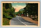 Fledermaushöhle NC-North Carolina Scenic Highway 74 Stadtgeschäfte Häuser Vintage Postkarte