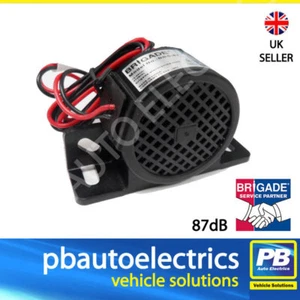 2 x BRIGADE BBS87db WHITE NOISE UNIVERSAL STANDARD REVERSING BACKUP ALARM 12/24v - Picture 1 of 10