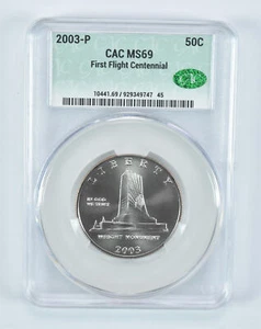 2003-P First Flight Commemorative Half Dollar MS69 CAC - Picture 1 of 5
