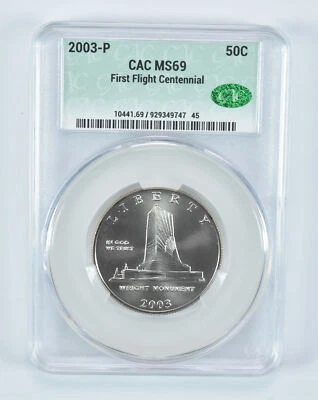 2003-P First Flight Commemorative Half Dollar MS69 CAC - Image 1 of 4