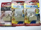 3 pack - Trisonic Triplex Telephone Jack adapter splitter