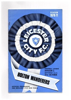 Leicester City v Bolton Wanderers 1970-1971 Division Two 31/10/1970 - Image 1 of 2