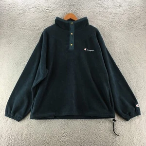 Champion Henley Bishop Sleeve Jacket Womens XXL Green Pull Over Front Pocket - Picture 1 of 11