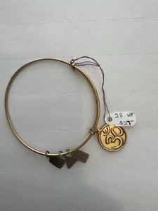 Wind & Fire Expandable Stackable Metal Bracelet Om Gold Tone New - Picture 1 of 3