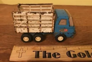 Vintage Blue & White Tonka Dump Stake Truck 5"L - Picture 1 of 4