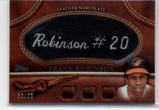 2011 Topps Update Manufactured Glove Leather Nameplates Black #MGL-FR Frank Robi