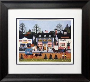 Jane Wooster Scott "The Domino Game" Framed Hand Signed Lithograph Art - Picture 1 of 5