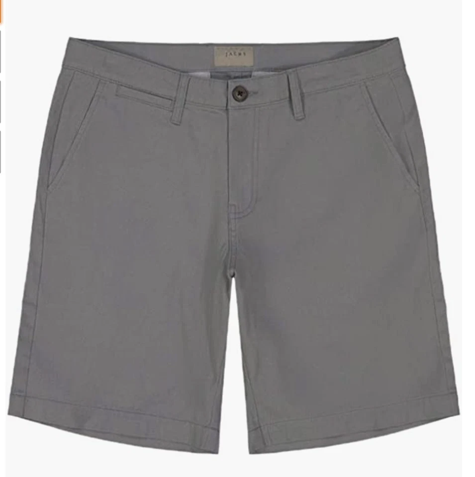 NUEVO SIN ETIQUETAS JACHS Pantalones Cortos Para Hombre Gris Algodón Elástico Talla 36 9" Entrepierna Informal Verano Foto 1 de 3