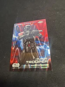 2024 Topps Chrome Star Wars #82 Purge Trooper Red Blaster Raywave Refractor - Imagen 1 de 2