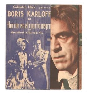 1935 The Black Room ORIGINAL Spanish '36 Herald/Program BORIS KARLOFF cool art - Photo 1/2