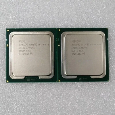 Par a juego procesador Intel Xeon E5-2470 V2 2,4 GHz 25 MB 8GT/s SR19S LGA 1356 Foto 1 de 2