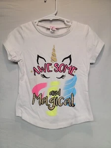 Pony Tails Awesome and Magical Unicorn T-Shirt (Size 6) - Picture 1 of 3