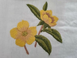 Spettacolari Asciugamani 1+1 puro lino ricamo punto pieno a mano - Picture 1 of 12